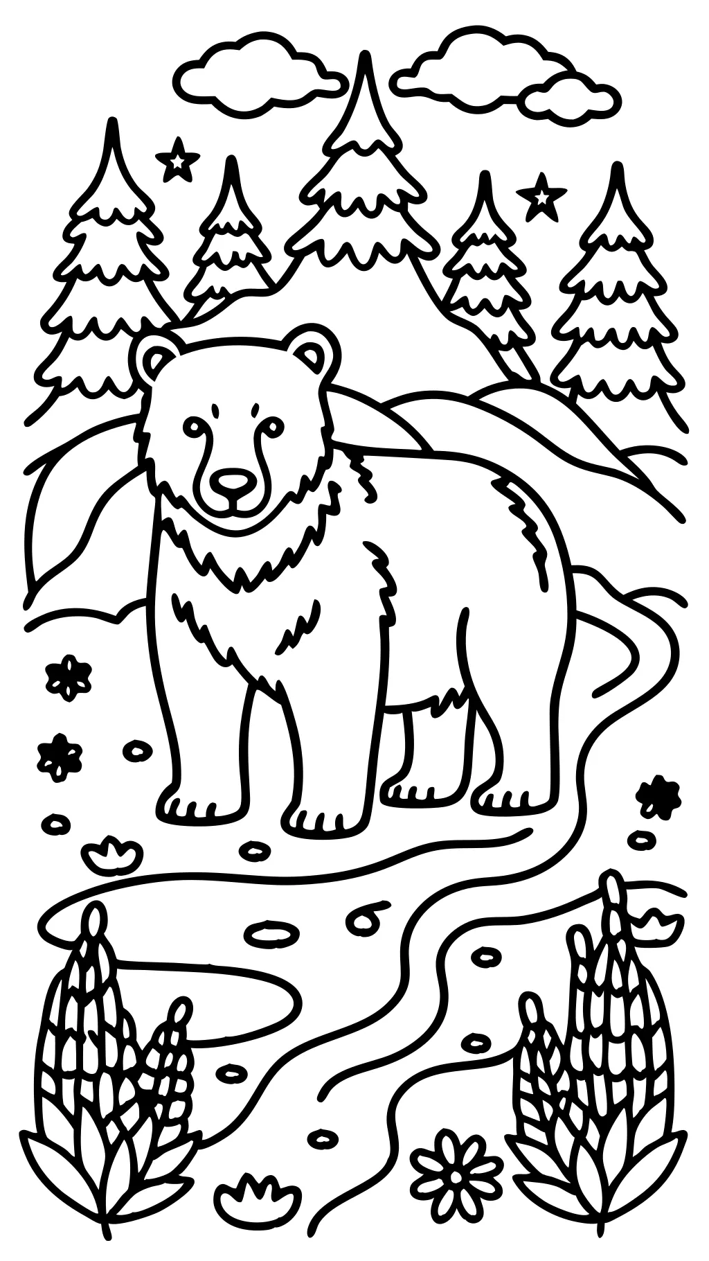 coloriage ours marron